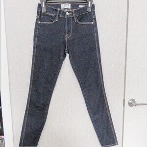 Frame Le High Skinny Jeans Dark Wash Blue Oxford Street Women's Size 24 Denim